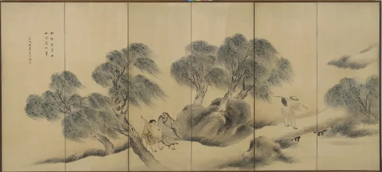 Klarer Abend an einem Weidenufer, Edo-Periode